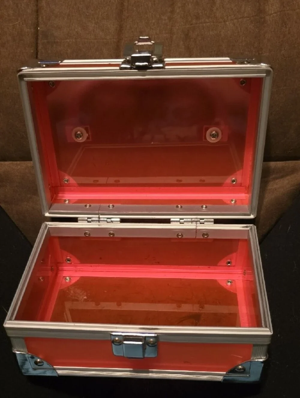 Compact Pink Aluminum Trim Case